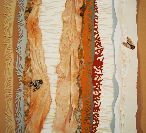 Cicadas cream orange red